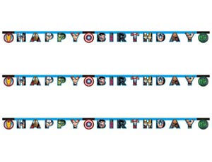 Гирлянда буквы 220см Happy birthday Мстители