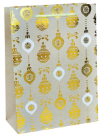 Пакет M Золотые шарики 18х24х8,5см