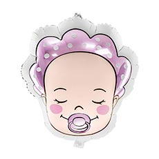 Шар фольга фигура Малыш BABY GIRL 16" 40см Hх18" 45см W PD