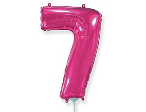Шар фольга Цифра 16"/Fm Фуксия "7"