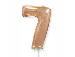 Шар фольга Цифра 16"/Fm Розовое Золото Rose Gold "7"