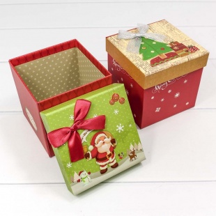 НГ Коробка куб Новогоднее настроение Красный 11х11х11см 720300 273Дон Бал