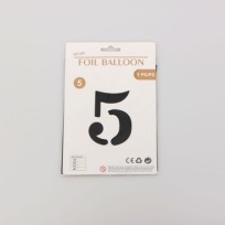 Шар фольга Цифра 40"/КА Черная "5"