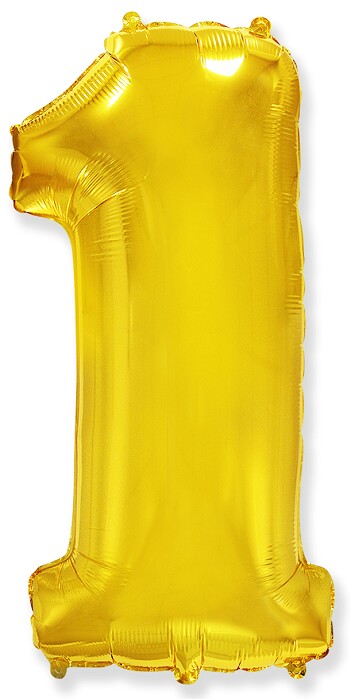 Шар фольга Цифра мини Золото One "1" FM