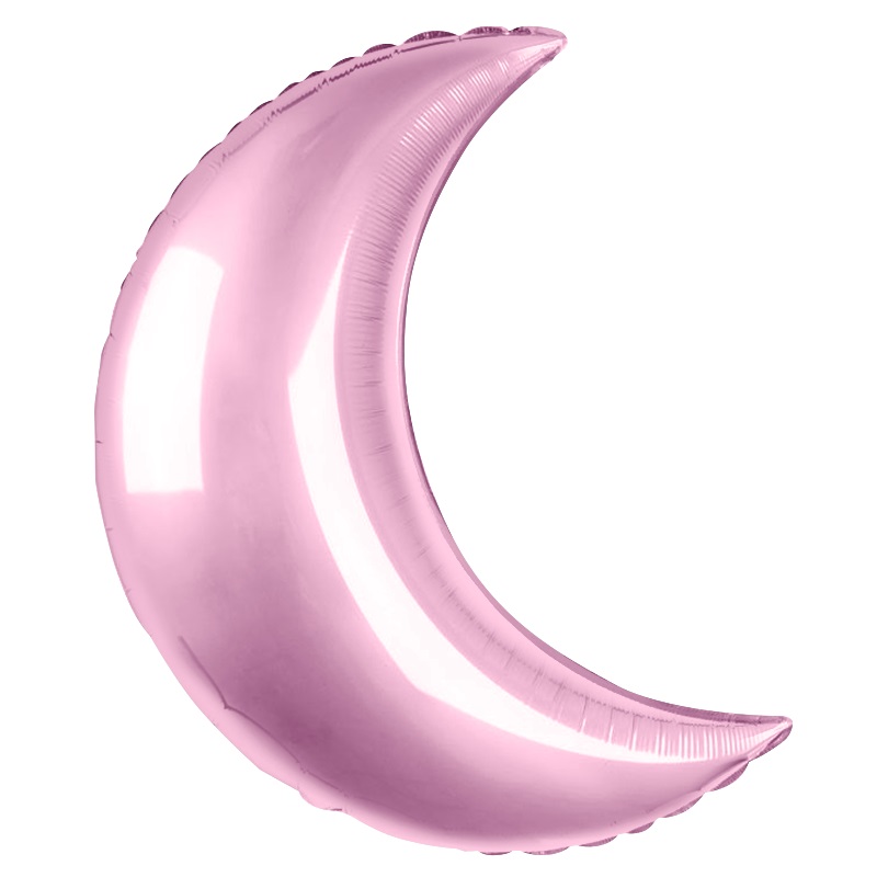 Шар фольга Месяц 35'' 89см Розовый Pink Fm