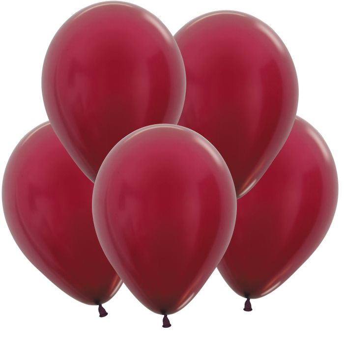 Шар латекс без рисунка 12" Sp металлик 518 Бордовый Burgundy (100шт) 212518