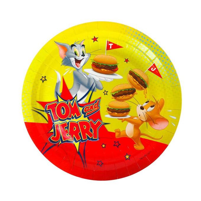 Тарелки бумажные 180мм Том и Джерри уп6 НД Плэй