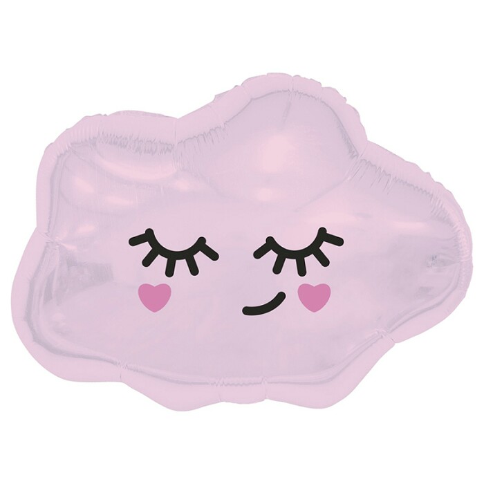 Шар-фигура 26" 65*60 см, фольга Облако спящее розовое