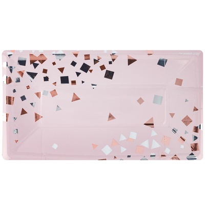 Тарелки бумажные 240мм Конфетти Party розовая (уп6) ВесЗатея