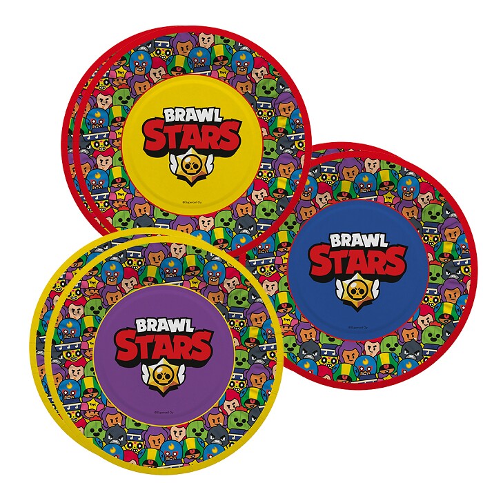 Тарелки бумажные 180мм Brawl Stars Герои дизайн №2 (уп6) ДБ