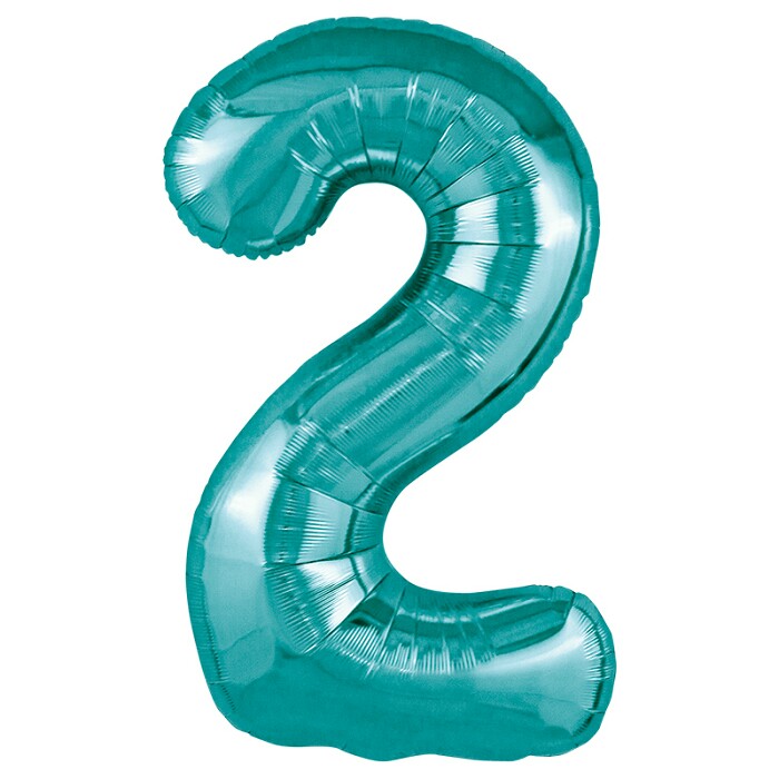 Шар фольга Цифра 40''/AG Slim Океан "2"