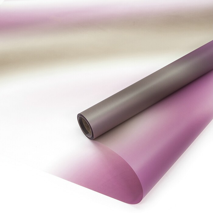 Пленка рулон 0,60х10м матовая Северное сияние Малиновый Серебро Градиент 1шт