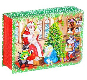 Коробка книга В канун Нового Года 13,5х20х6см