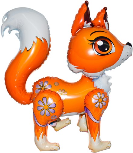 Шар фольга ХОД Лиса оранжевый 21'' 53см FL
