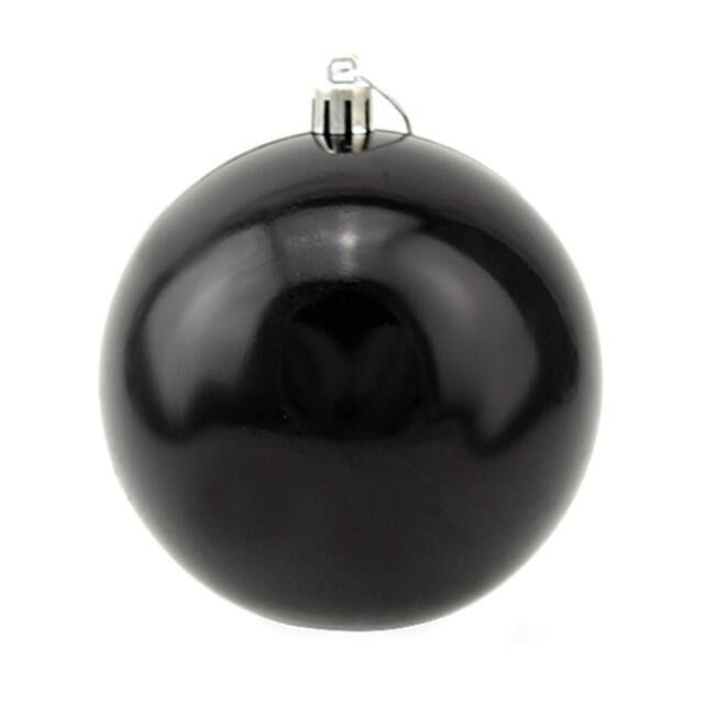 Игрушки на елку Шары 10см Черные (уп2)