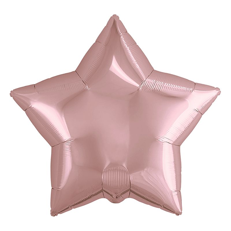Шар фольга без рисунка 18'' звезда Розовое золото Rose Gold металлик AG