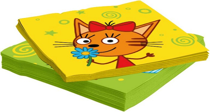 Салфетки 33см Три Кота Играем вместе уп20