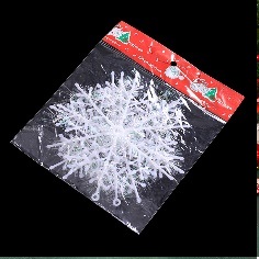 Украшение декор пластик Снежинка 8см 3г (уп3)
