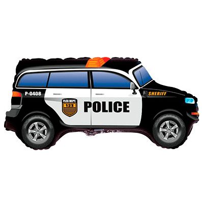 Шар фольга фигура Внедорожник большой POLICE 56х96см 81л 22"х38" Fm