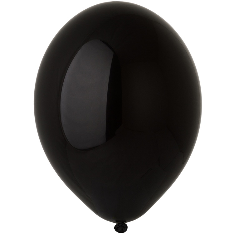 Шар латекс без рисунка 14" Bb B105 025 пастель Экстра Черный Black (50шт)