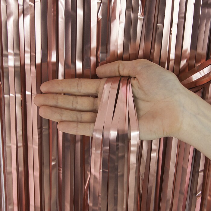 Занавес Дождик 100х200см матовый Розовое Золото ВВ