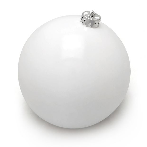 Игрушки на елку Шар 25см Белый блестящий 1шт