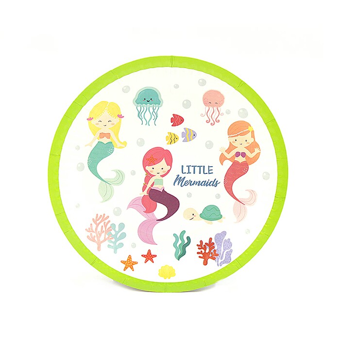 Тарелки бумажные 180мм Русалочки набор (уп6) ВС