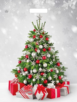 Пакет ПЭТ с вырубной ручкой 47,5х39см Подарки у елки