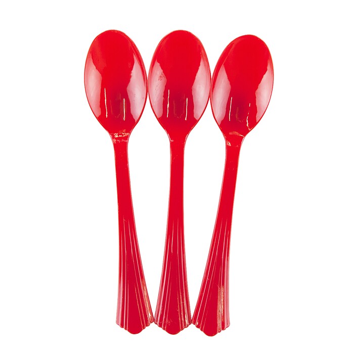 Сервировка Ложки Премиум Красный 16см (уп10) ВолВес