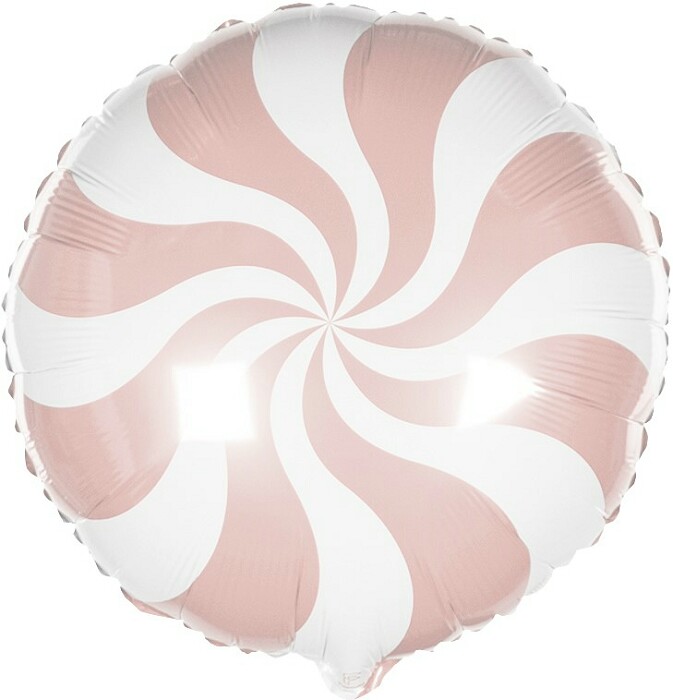 Шар фольга 18''/Fm круг Леденец конфета Персиковый макарунс