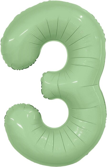 Шар фольга Цифра 40''/AG Slim Олива "3"