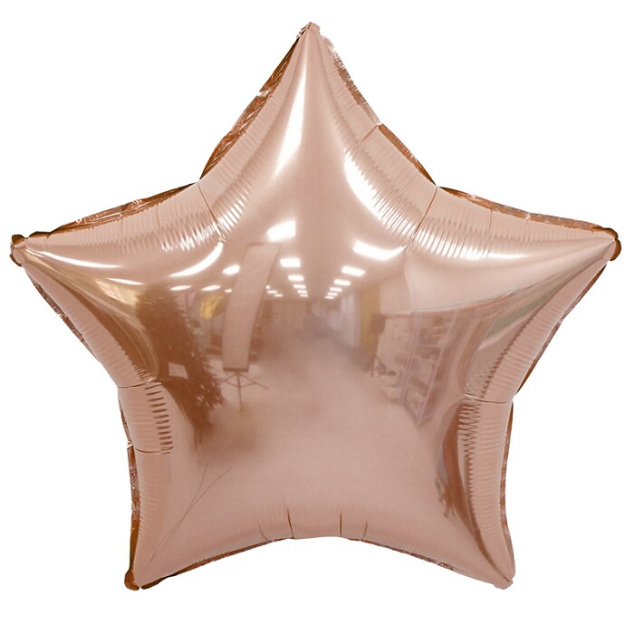 Шар фольга без рисунка 24" звезда Розовое золото Star Rose gold ВС