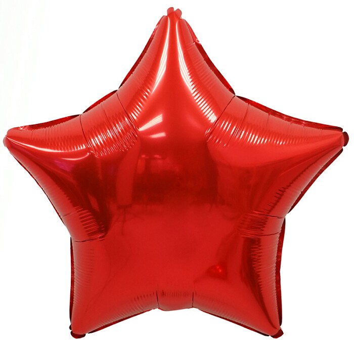 Шар фольга без рисунка 18'' звезда Красная Star Red ВС