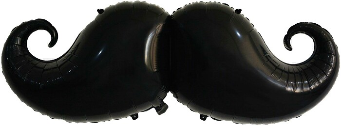 Шар фольга фигура Усы Черный 51'' 130см FL