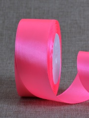 Лента атлас 40ммх22,85м Ярко розовый