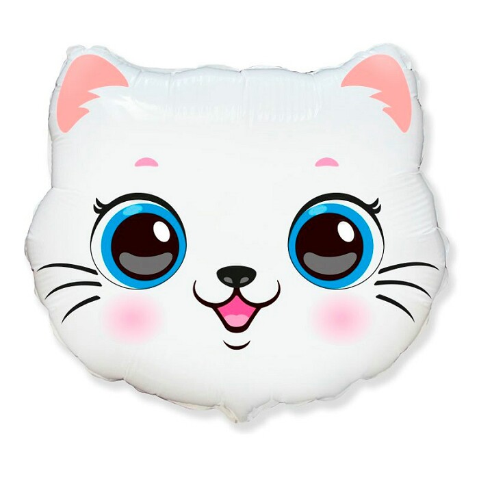 Шар фольга фигура голова Кошечка 22" 51х55см Fm