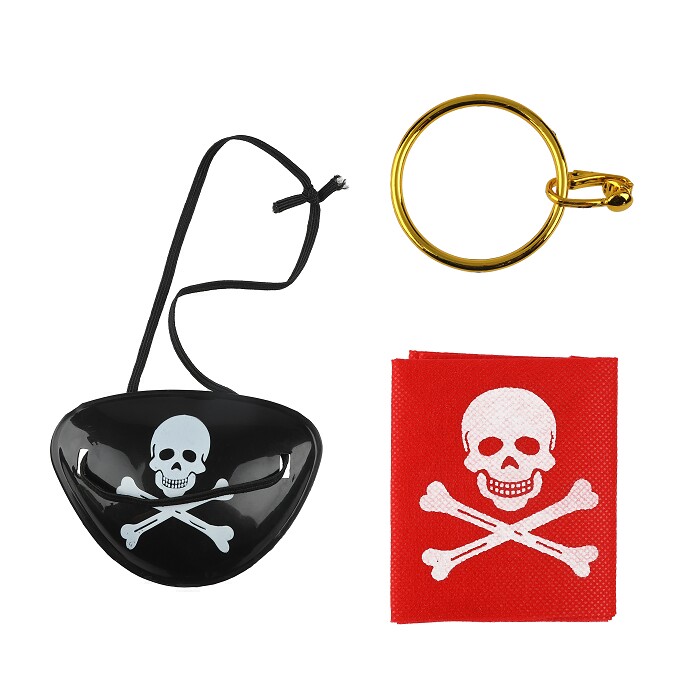 Набор карнавальный Пират, красныйчёрныйзолото