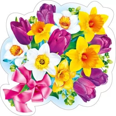 Украшение на скотче Весенний букет (10шт) МирП