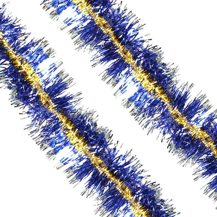 Мишура Синяя с Золотом 2мх9см