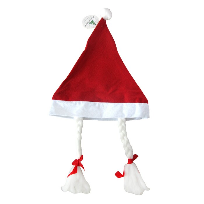 Колпак текстиль Новогодний с косичками