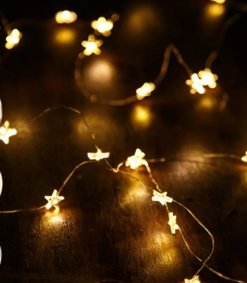 Гирлянда светодиодная Звездочки 20 Led IP 14,2м Теплый белый 1шт