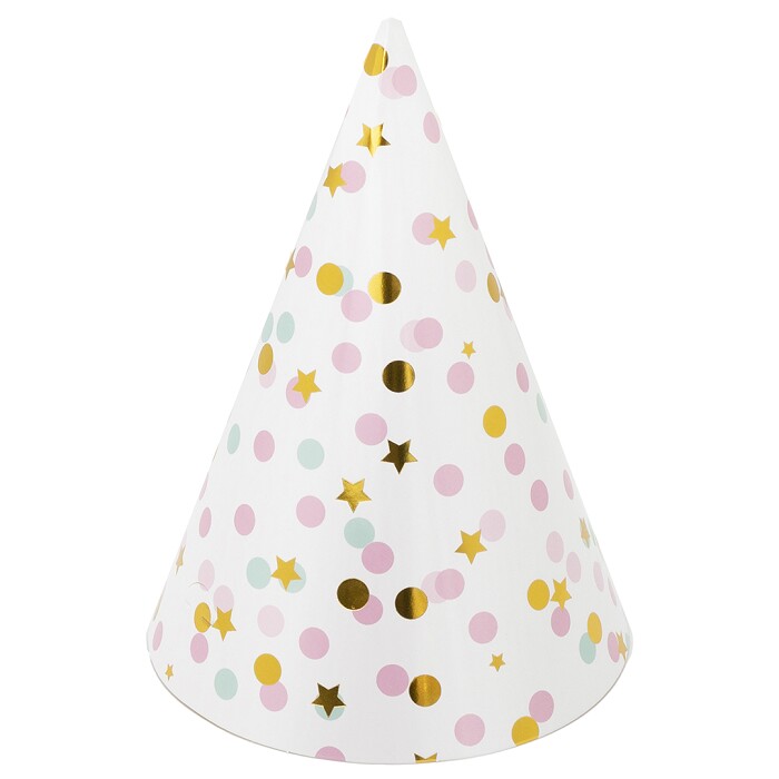 Колпаки бумажные Конфетти Нежное ассорти 16см (уп6) ВВ