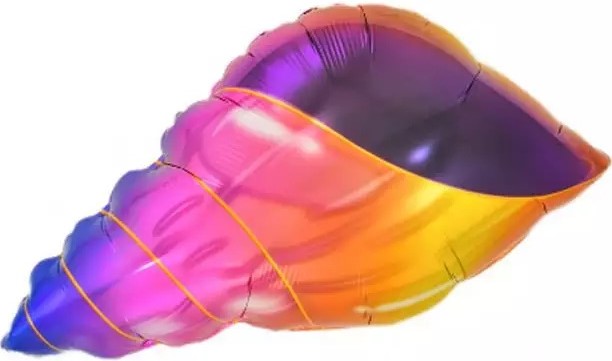 Шар фольга фигура Ракушка Морская градиент 26" FL