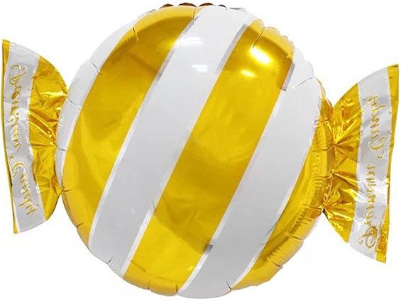 Шар фольга фигура Конфета золото 23" FL