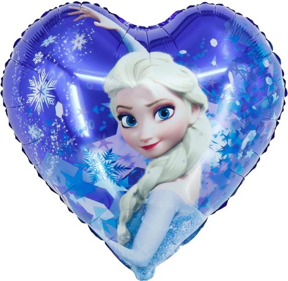 Шар фольга с рисунком 18''FL сердце Холодное сердце Эльза