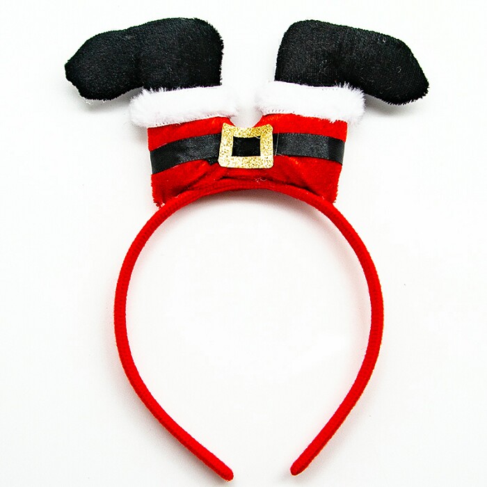 НГ Ободок Сапожки Дед Мороза красный