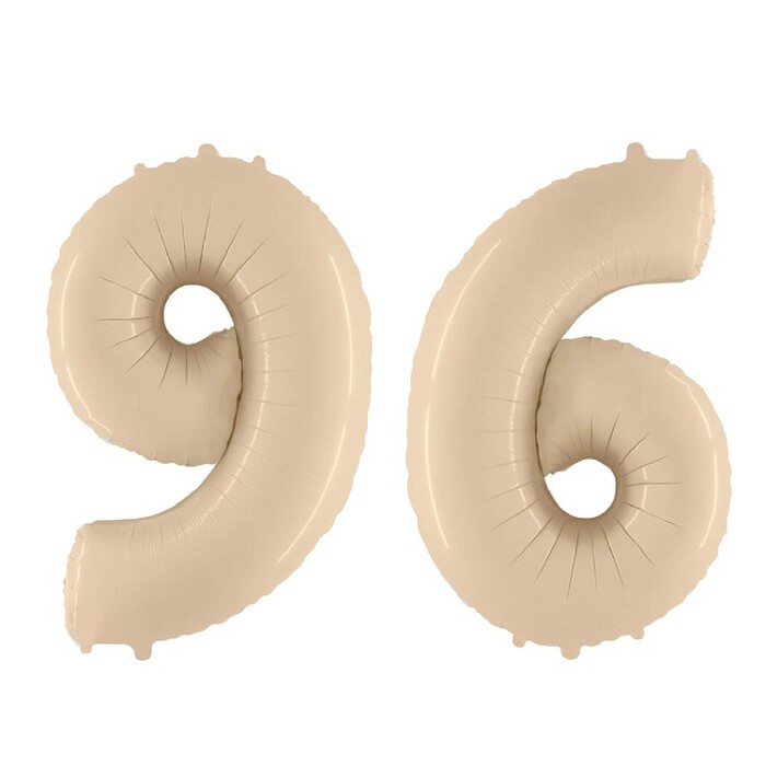 Шар фольга Цифра 40''/Fm сатин Кремовая Cream "6/9"