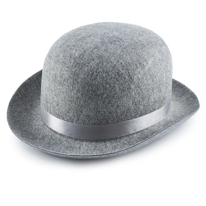 Шляпа фетр Котелок Серый 1шт