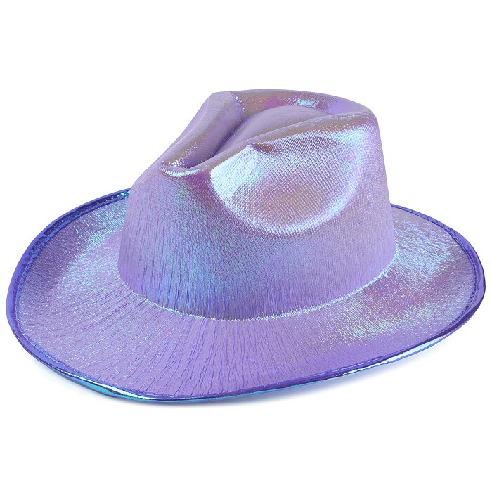 Шляпа Ковбой Неоновый Сиреневый