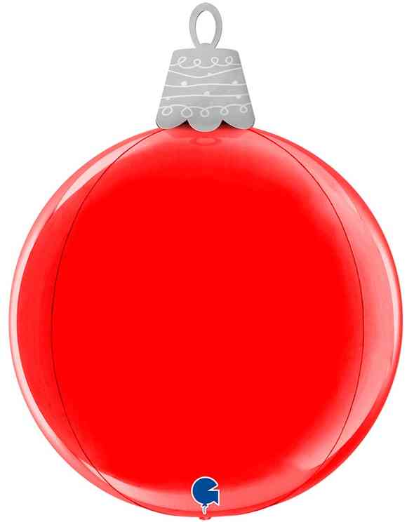 Шар фольга фигура Игрушка елочная красная 21" 38смGR